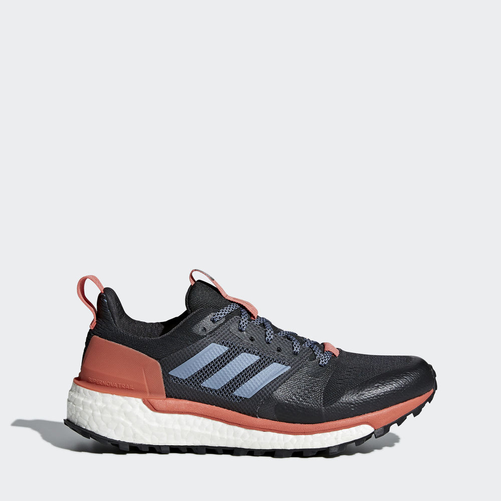 Adidas Supernova Trail - παπουτσια για τρεξιμο γυναικεια - Βαθυ Γκρι/Γκρι/Βαθυ Κοκκινα,Μέγεθος: EU 3